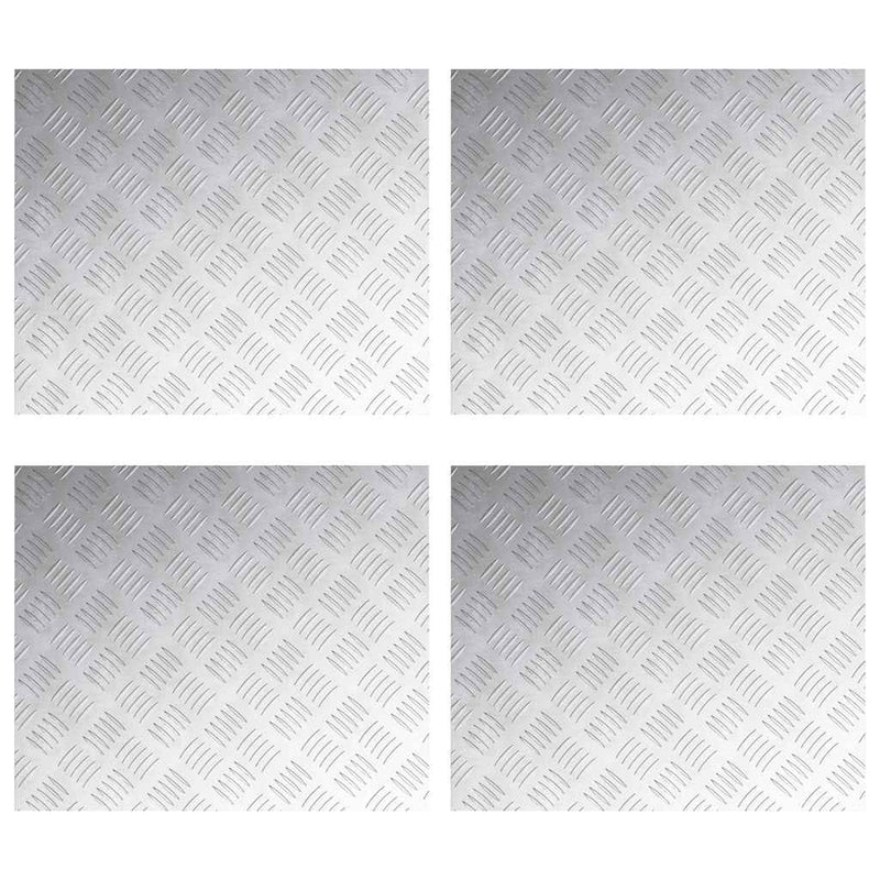 Afbeelding laden in galerijviewer, Vidaxl trap tread rechthoekig 4 pcs zilver 60 x 50 cm aluminium
