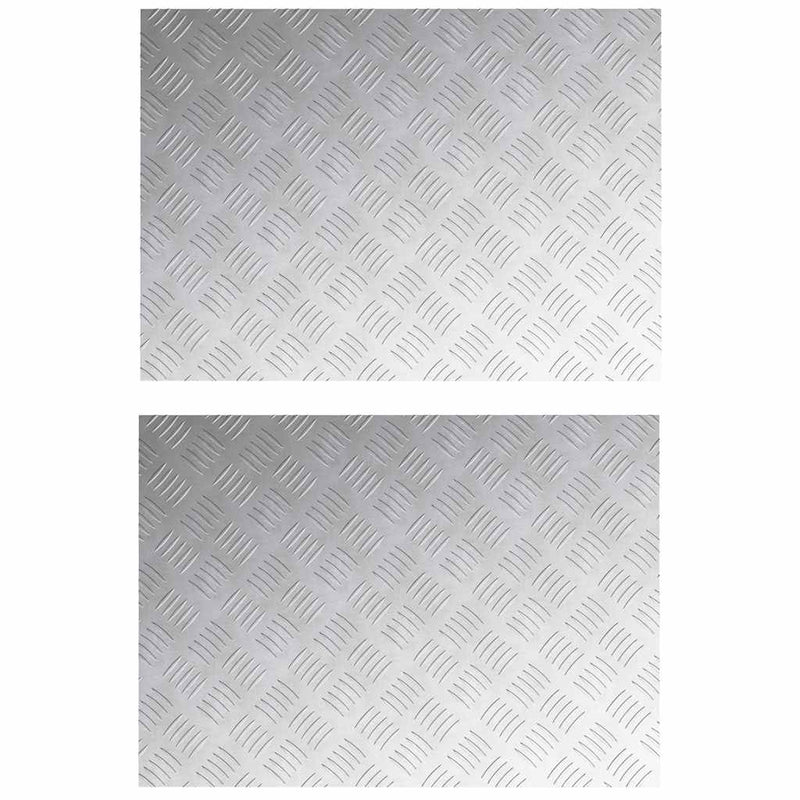 Afbeelding laden in galerijviewer, Vidaxl trap tread rechthoekig 2 pcs zilver 70 x 50 cm aluminium

