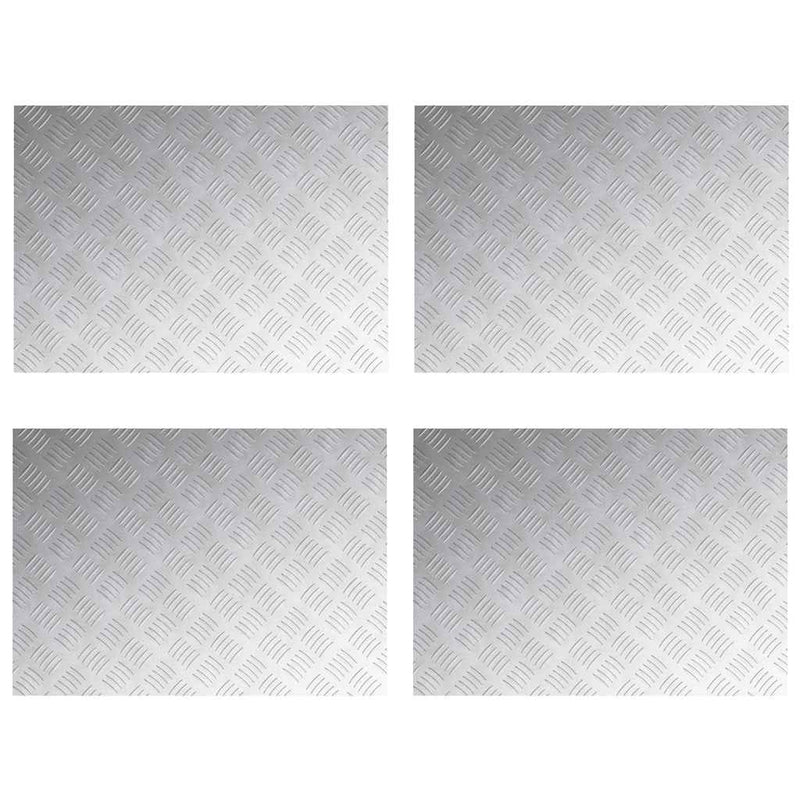 ギャラリービューアに画像をロードする, Vidaxl trap tread rechthoekig 4 pcs zilver 70 x 50 cm aluminium
