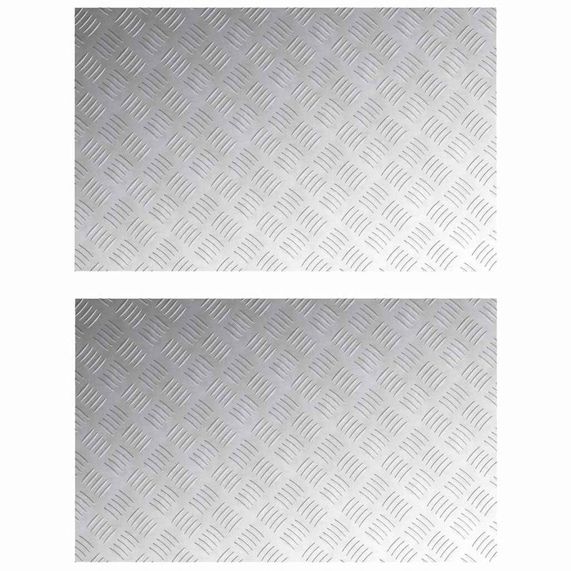 Afbeelding laden in galerijviewer, Vidaxl trap tread rechthoekig 2 pcs zilver 80 x 50 cm aluminium
