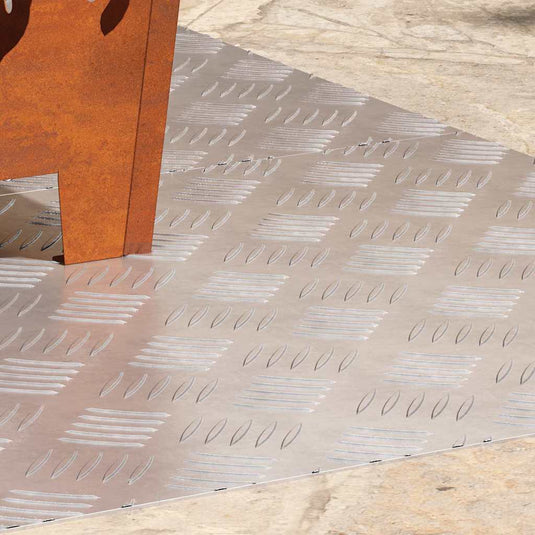 Vidaxl trap tread rechthoekig 2 pcs zilver 90 x 50 cm aluminium
