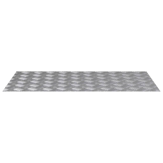 Vidaxl trap tread rechthoekig 4 pcs zilver 90 x 50 cm aluminium