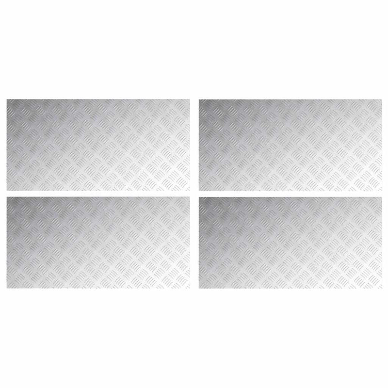 Afbeelding laden in galerijviewer, Vidaxl trap tread rechthoekig 4 pcs zilver 100 x 50 cm aluminium
