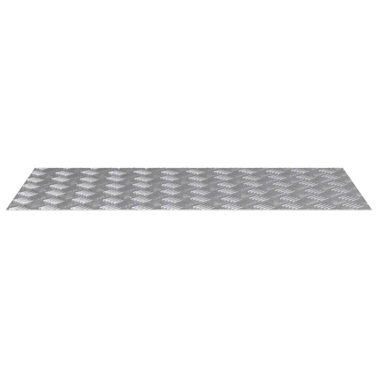 Vidaxl trap tread rechthoekig 2 pcs zilver 100 x 50 cm aluminium