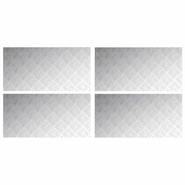 Vidaxl trap tread rechthoekig 4 pcs zilver 100 x 50 cm aluminium