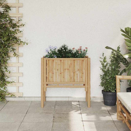 Vidaxl verhoogd bed bruin 70 x 35 x 70 cm bamboe