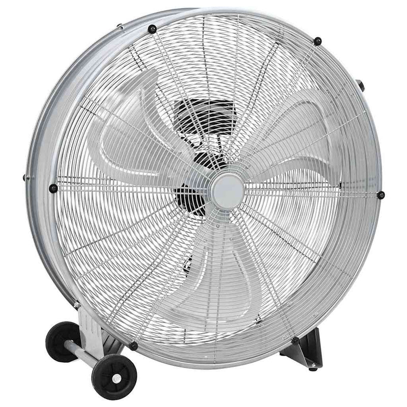ギャラリービューアに画像をロードする, Vidaxl trommelventilator met wiel zilver 79 x 37 x 82 cm aluminium

