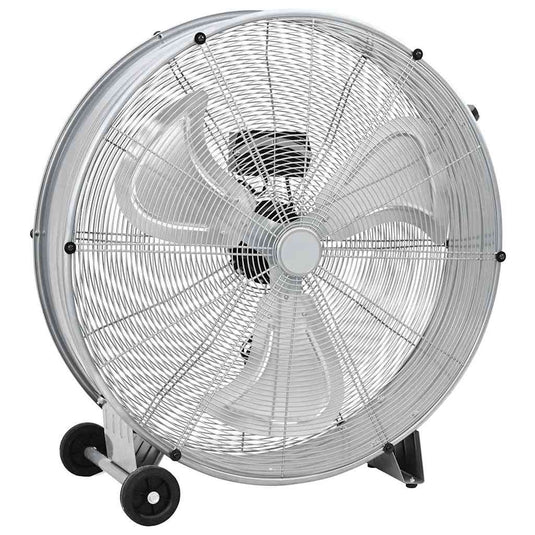 Vidaxl trommelventilator met wiel zilver 79 x 37 x 82 cm aluminium