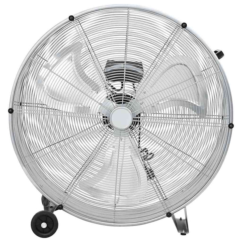 ギャラリービューアに画像をロードする, Vidaxl trommelventilator met wiel zilver 79 x 37 x 82 cm aluminium
