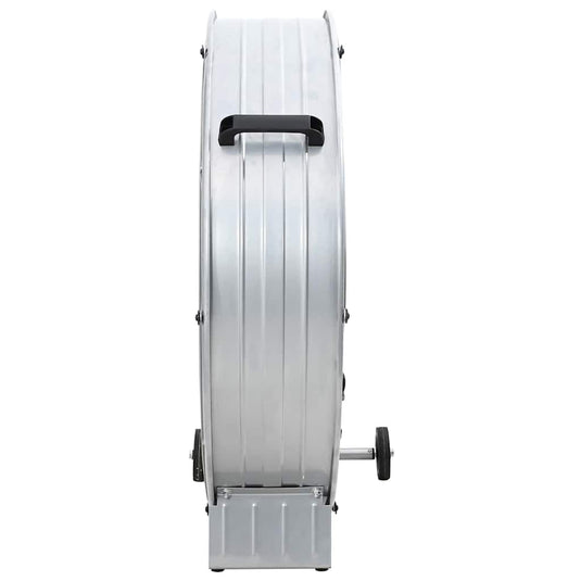 Vidaxl trommelventilator met wiel zilver 79 x 37 x 82 cm aluminium