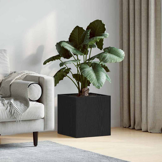 Vidaxl bloempot box zwart eiken 40 x 38.5 x 40 cm bewerkt hout