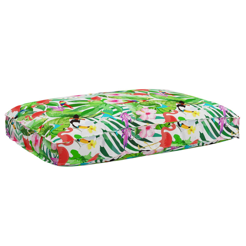 Afbeelding laden in galerijviewer, Vidaxl kussen bloemen multikleur 120 x 80 x 12 cm oxford stof

