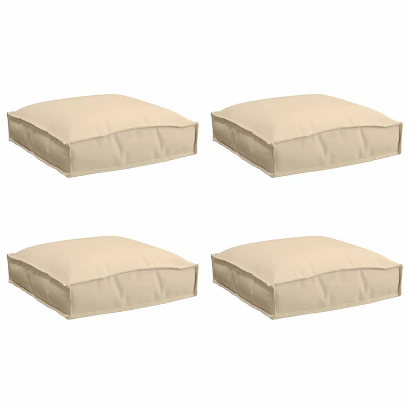 Chargez l'image dans la visionneuse de la galerie, Vidaxl kussen 4 pcs beige 40 x 40 x 8 cm oxford stof
