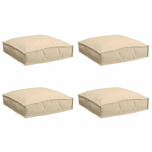 Vidaxl kussen 4 pcs beige 40 x 40 x 8 cm oxford stof