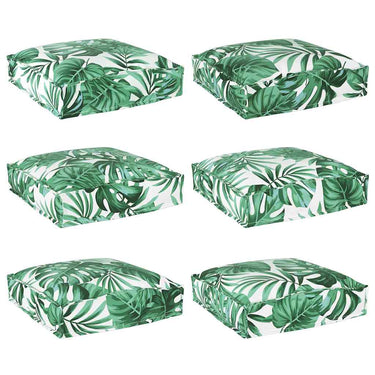 Vidaxl kussen blad 6 pcs bladpatroon 40 x 40 x 8 cm oxford stof