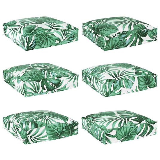 Vidaxl kussen blad 6 pcs bladpatroon 40 x 40 x 8 cm oxford stof