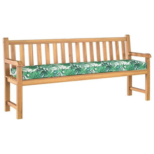 Vidaxl palet kussen groen bladpatroon 180 x 40 x 8 cm oxford stof
