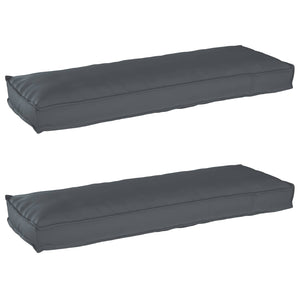 Vidaxl pallet kussen set 2 pcs antraciet 120 x 40 x 8 cm oxford stof