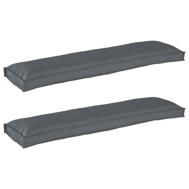 Vidaxl pallet kussen set 2 pcs antraciet 150 x 40 x 8 cm oxford stof