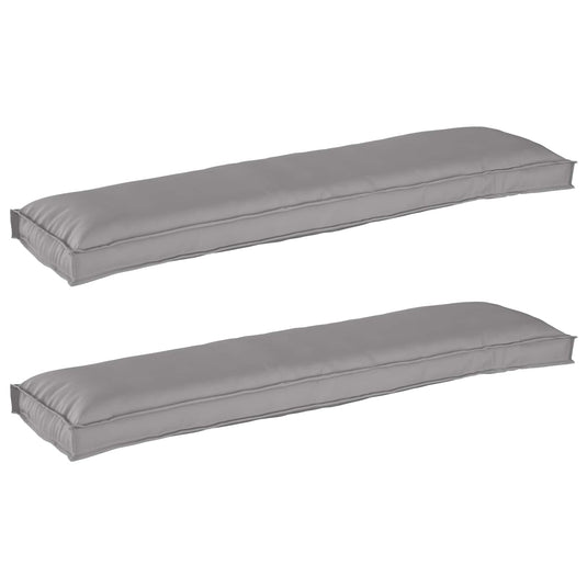 Vidaxl pallet kussen set 2 pcs grijs 150 x 40 x 8 cm oxford stof