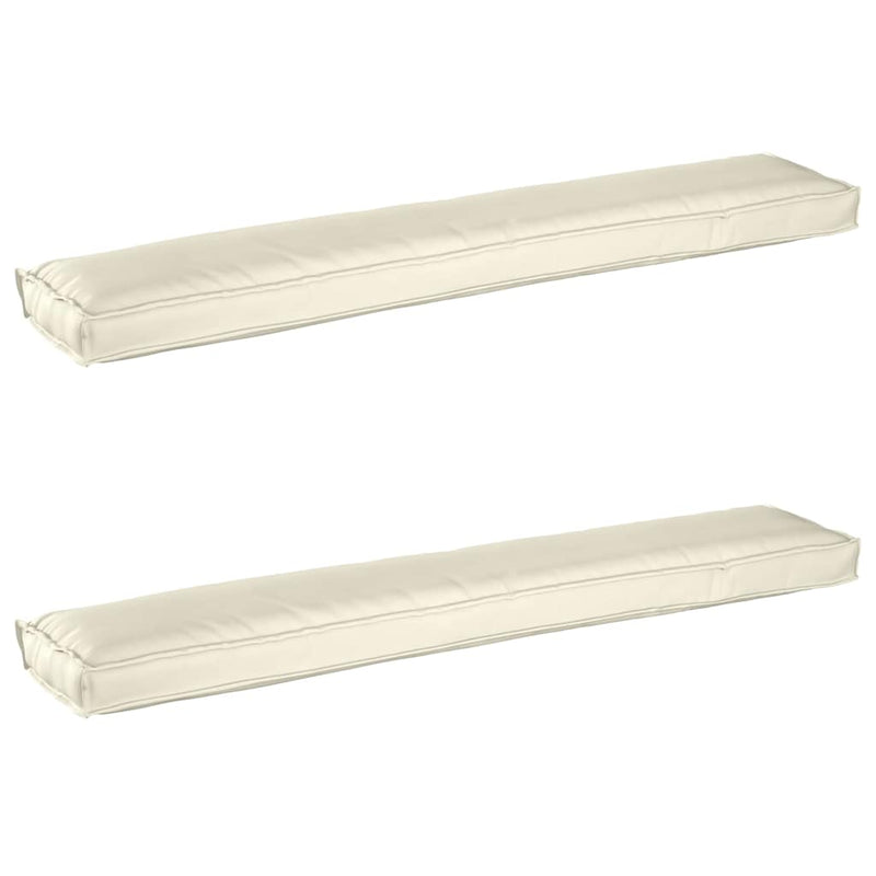 Afbeelding laden in galerijviewer, Vidaxl pallet kussen set 2 pcs crème 200 x 40 x 8 cm oxford stof
