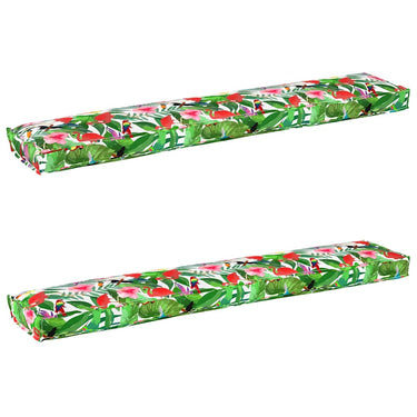 Vidaxl pallet kussen set 2 pcs tropische jungle 200 x 40 x 8 cm