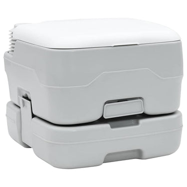 Vidaxl camping toilet grijs en wit 41,5 x 36,5 x 30 cm polyetheen