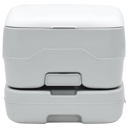 Vidaxl camping toilet grijs en wit 41,5 x 36,5 x 30 cm polyetheen