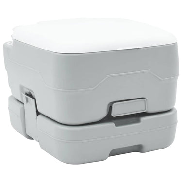 Vidaxl camping toilet grijs en wit 41,5 x 36,5 x 30 cm polyetheen
