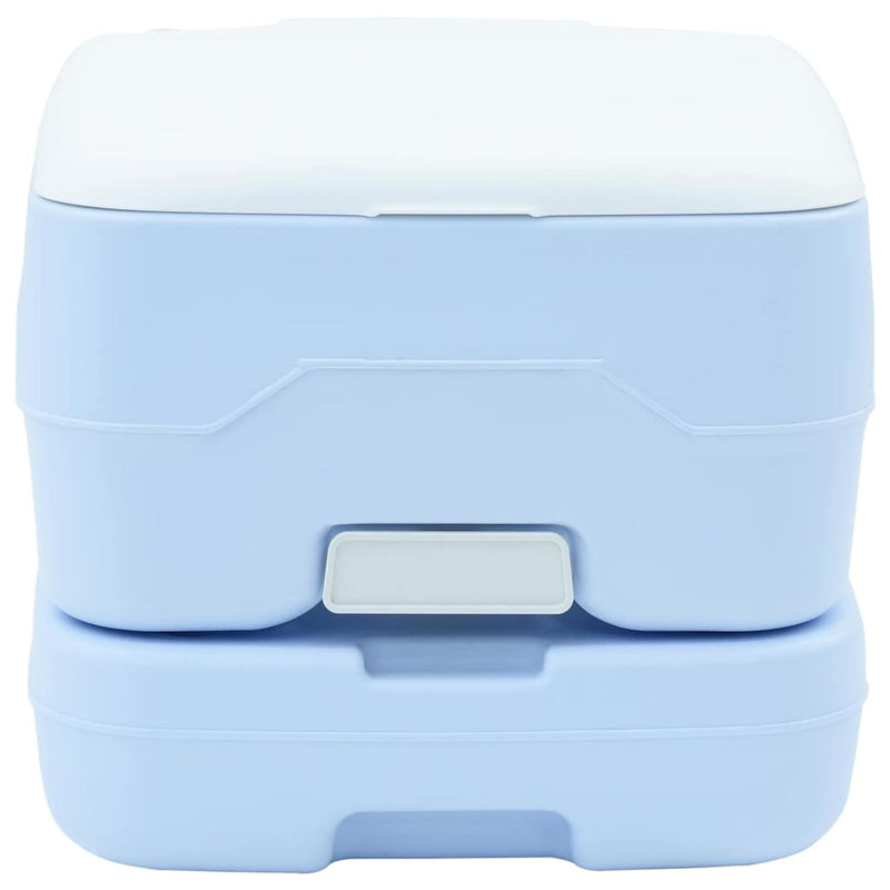 Chargez l'image dans la visionneuse de la galerie, Vidaxl camping toilet lichtblauw en wit 41,5 x 36,5 x 30 cm polyetheen
