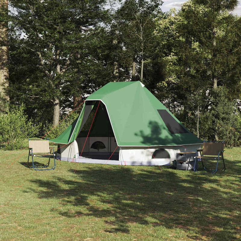 ギャラリービューアに画像をロードする, Vidaxl familie tipi tent tipi met dak groen 466 x 310 x 240 cm
