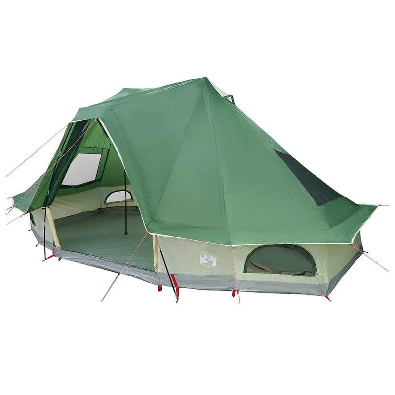 ギャラリービューアに画像をロードする, Vidaxl familie tipi tent tipi met dak groen 466 x 310 x 240 cm
