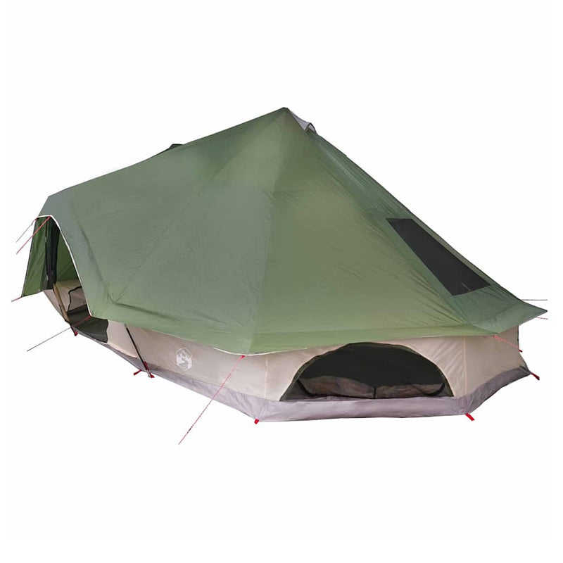 ギャラリービューアに画像をロードする, Vidaxl familie tipi tent tipi met dak groen 680 x 430 x 270 cm
