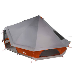 Vidaxl familie tipi tent tipi grijs en oranje 680 x 430 x 270 cm