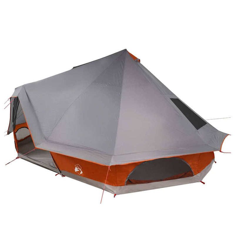 Chargez l'image dans la visionneuse de la galerie, Vidaxl familie tipi tent tipi grijs en oranje 680 x 430 x 270 cm
