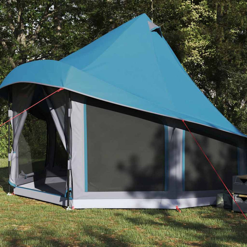 ギャラリービューアに画像をロードする, Vidaxl familie tipi tent tipi met dak blauw 404 x 370 x 270 cm
