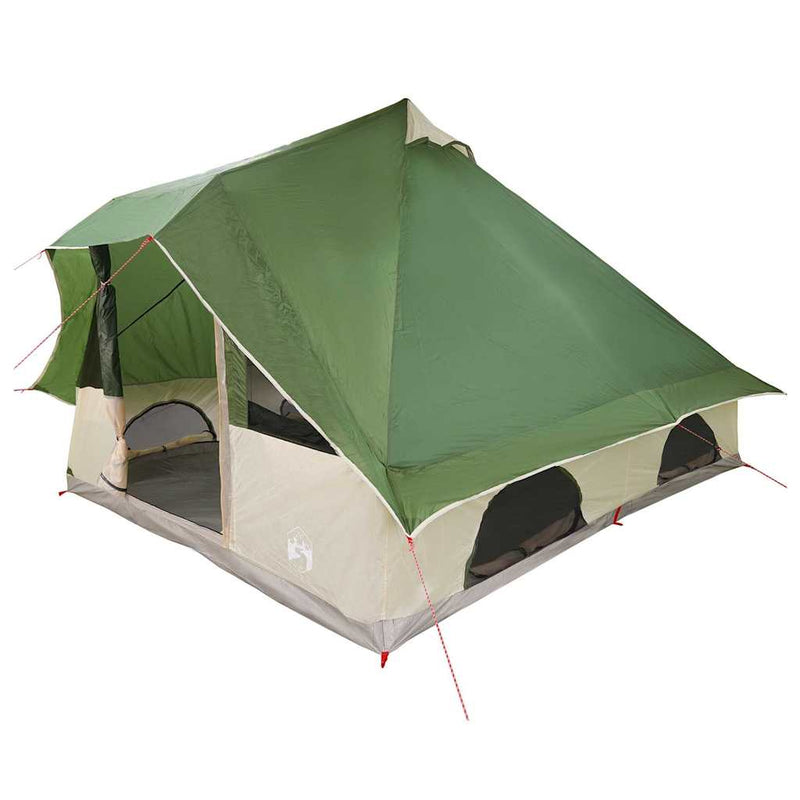 ギャラリービューアに画像をロードする, Vidaxl tipi tent met dak met opslag groen 358 x 296 x 258 cm taft
