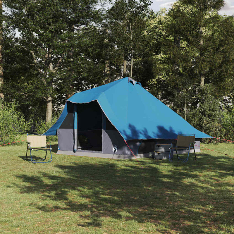 ギャラリービューアに画像をロードする, Vidaxl tipi tent met dak met opslag blauw 358 x 296 x 258 cm taft
