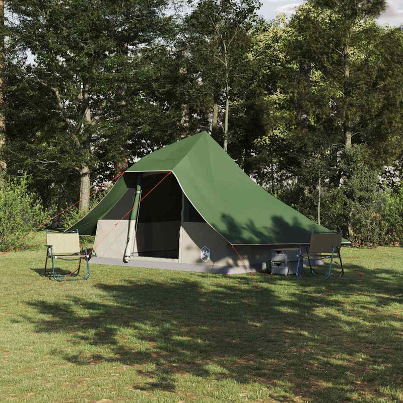 ギャラリービューアに画像をロードする, Vidaxl tipi tent met dak met opslag groen 364 x 281 x 257 cm taft
