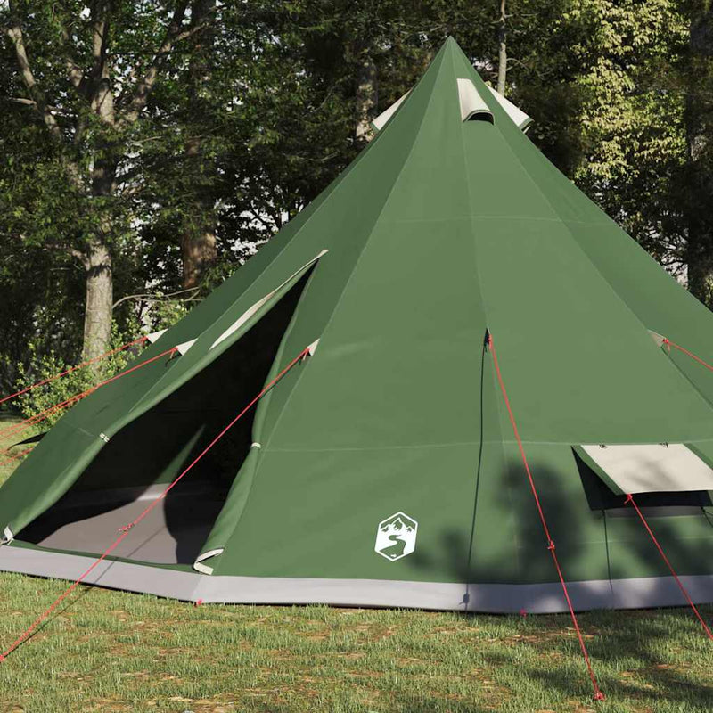 ギャラリービューアに画像をロードする, Vidaxl familie tipi tent tipi met dak groen 560 x 560 x 300 cm
