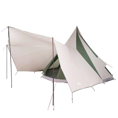 Vidaxl familie tipi tent tipi groen en beige 510 x 690 x 330 cm