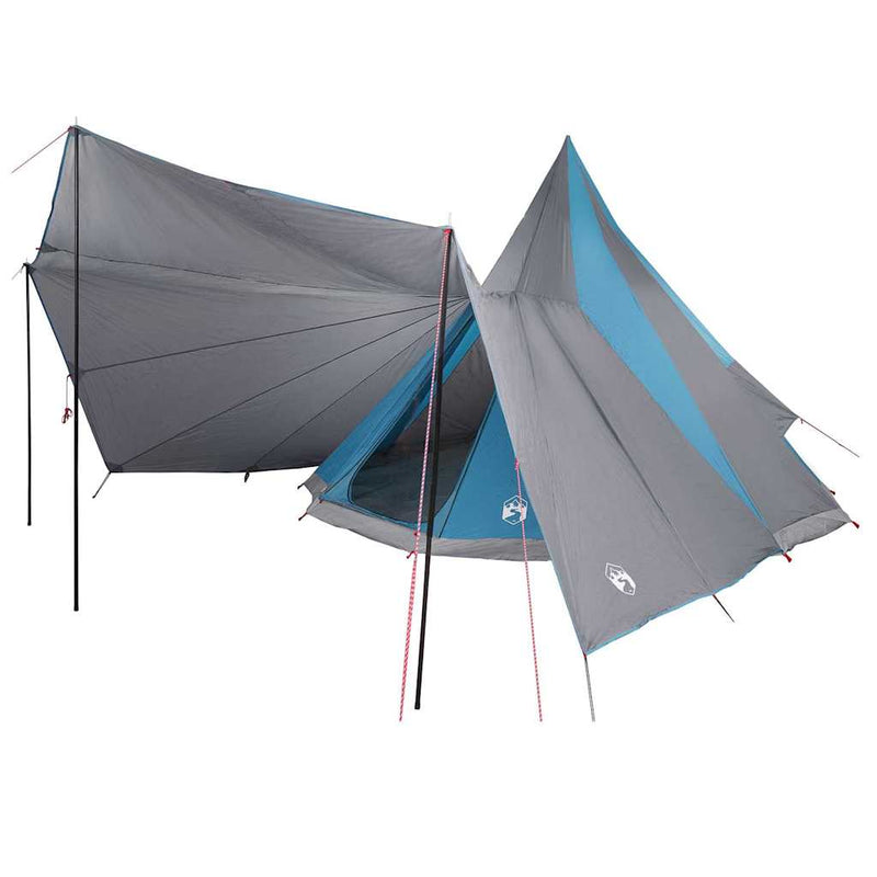 Afbeelding laden in galerijviewer, Vidaxl familie tipi tent tipi blauw en grijs 510 x 690 x 330 cm
