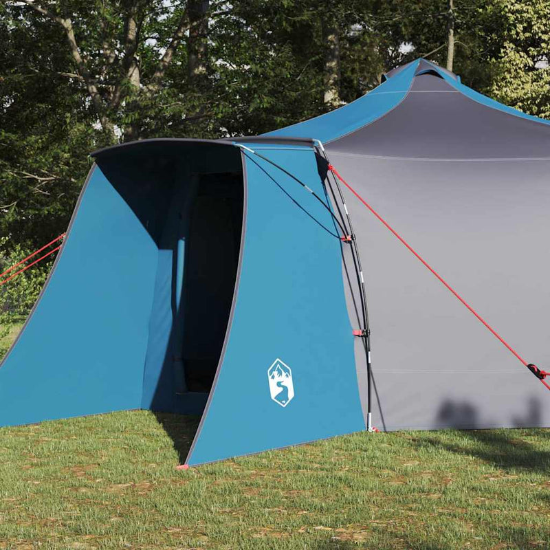 ギャラリービューアに画像をロードする, Vidaxl tipi tent met dak blauw en grijs 492 x 492 x 275 cm stof
