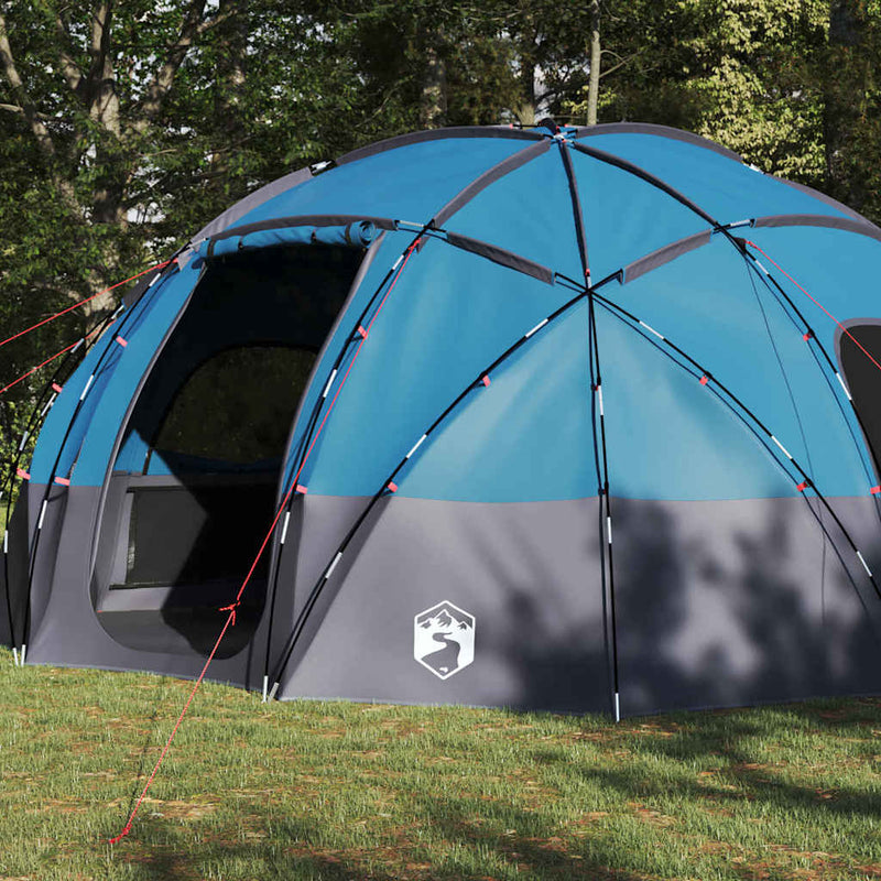 Afbeelding laden in galerijviewer, Vidaxl camping tent met dak blauw 475 x 475 x 235 cm polyester
