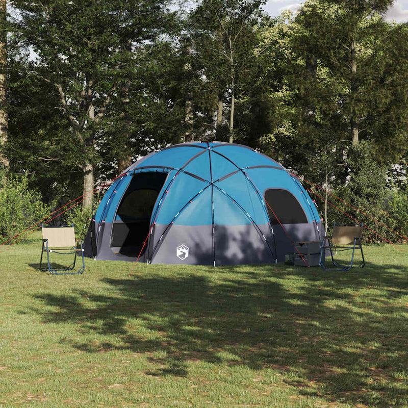 Afbeelding laden in galerijviewer, Vidaxl camping tent met dak blauw 475 x 475 x 235 cm polyester
