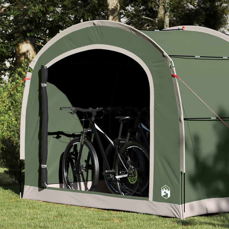 ギャラリービューアに画像をロードする, Vidaxl tent met dak met opslag groen 268 x 240 x 191 cm polyester
