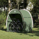 Vidaxl fietstent met dak met opslag groen 210 x 90 x 174 cm