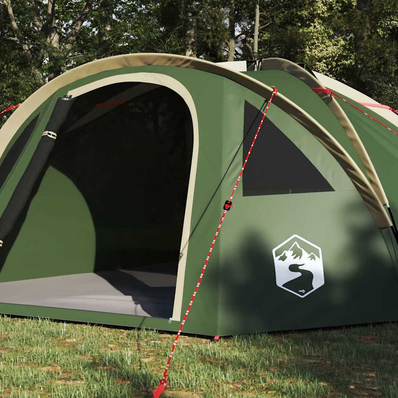 ギャラリービューアに画像をロードする, Vidaxl camping tent met dak groen 308 x 268 x 130 cm polyester
