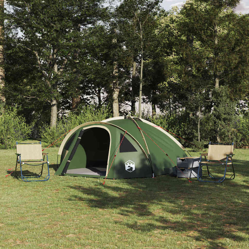ギャラリービューアに画像をロードする, Vidaxl camping tent met dak groen 308 x 268 x 130 cm polyester

