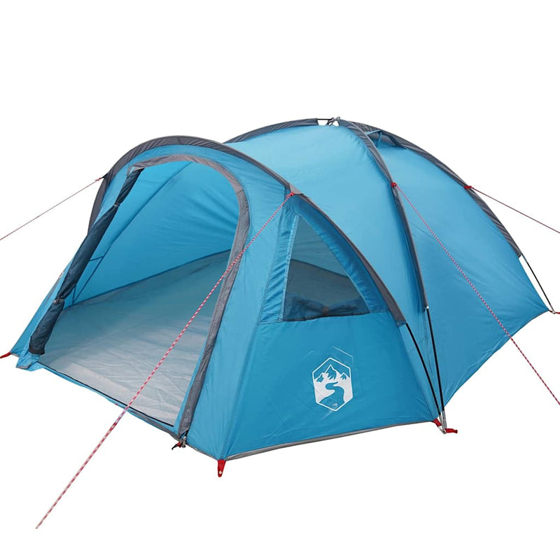 Afbeelding laden in galerijviewer, Vidaxl camping tent met dak blauw 308 x 268 x 130 cm polyester
